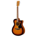 Yamaha FS80C concert body guitar with sunburst finish side view