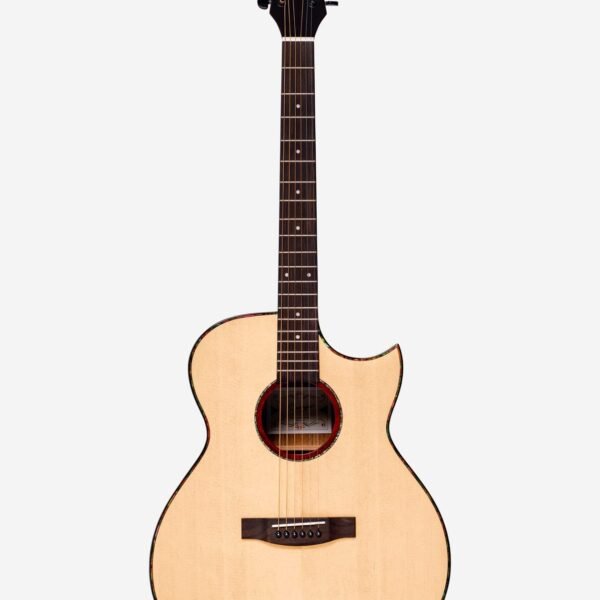 Smiger FN-90 semi-acoustic guitar natural finish rosewood body right hand orientation