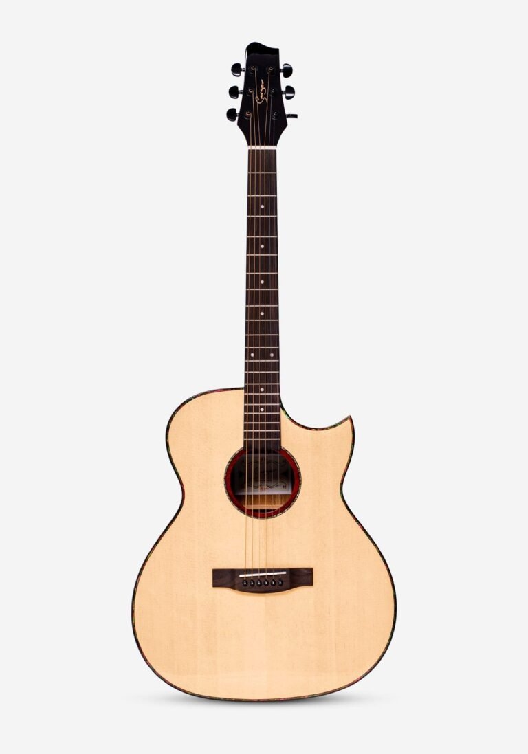 Smiger FN-90 semi-acoustic guitar natural finish rosewood body right hand orientation