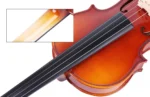 Front view of Smiger V-85S violin with A-grade solid spruce top