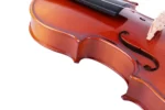 Side profile of Smiger V-85S violin with mahogany neck