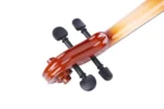Back view of Smiger V-85S violin showing basswood back and natural finish