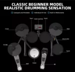6 inch mesh snare electronic drum set